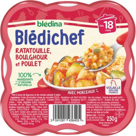 Blédina Blédichef Ratatouille Boulghour et Poulet