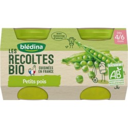 Blédina Les Récoltes Bio Petits Pois 2x130g