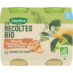 Blédina Les Récoltes Bio Brocolis Pommes de Terre Veau Français