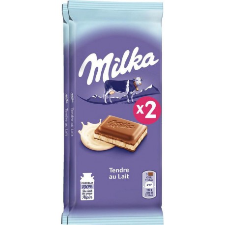 Milka Tendre au Lait 2x100g