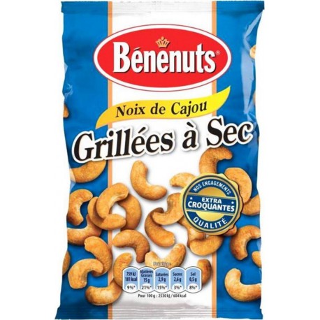 Bénénuts Noix de Cajou Grillées à Sec 90g