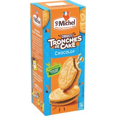 St Michel Crousti Tronches de Cake Chocolat 228g