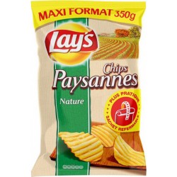 Lay's Lay’s Chips Paysannes Nature Maxi Format 350g (lot de 6)