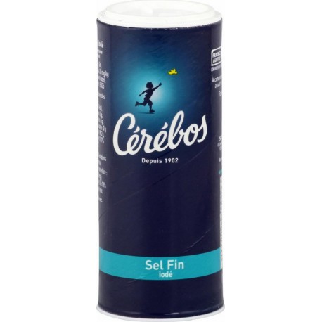 Cérébos Sel Fin Iodé 125g (lot de 20)