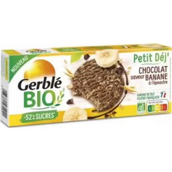 GERBLE BIO Biscuits petit déjeuner choco banane Bio 132g