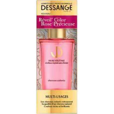 Dessange Réveil'Color - Huile végétale multi-usages Rose Précieuse 50ml