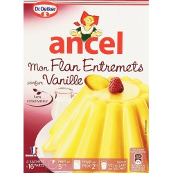 ANCEL Préparation dessert flan entremets vanille 180g