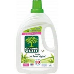 ARBRE VERT Lessive Liquide au Savon Végétal Hypoallergénique 1.5L